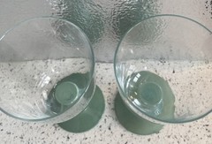 Villeroy & Boch ISABELLE-Set Of 4 -Jade Green Stem water / Wine goblets 6 7/8″