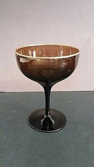 Lenox Dusk Shadow brown with gold trim 5″ champagne sherbet