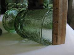 4) Brockway MONTEREY GREEN Avocado Glass WINE or JUICE GOBLETS 4-3/4″ RARE EXC