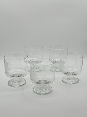 Toscany CLIPPER Sailing Ship Footed Tumbler Set of 5
