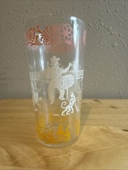 Vintage Hazel Atlas Americana Tumbler Glass – Mid Century Colonial Scene