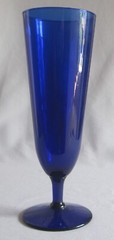 Beer Pilsner Glass Goblet Pier 1 P1C13 Pattern Solid Cobalt Blue 8 1/4″