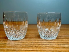 Set of 2 Vintage Waterford Crystal Old Fashioned Glasses, Colleen Pattern