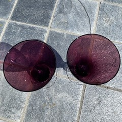 Pair Vintage Cambridge Aurora Amethyst Claret Wine Glass 5 1/4 » Very Pretty