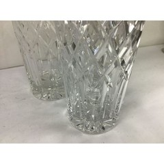 Vintage Antique Circa Mid-20th Century-Cut Crystal 3 Tumblers Glasses Set of 3