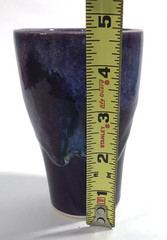 Studio Pottery Tumbler or Vase or Pencil Holder Hand Thrown Stoneware Signed DK