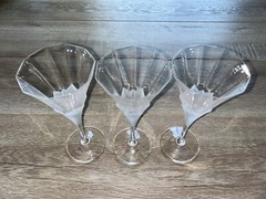 Oscar De La Renta RKG01 Edelweiss Japan Champagne Flute Glass Lot Of 3