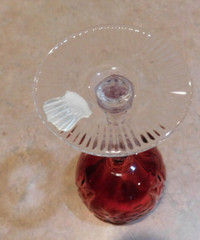Bayel Golden Crown E&R France red cut to clear crystal wine glass
