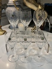 NWT-SET-6 HOYA CRYSTAL METAPHOR 7-3/4” Red Wine Glass(s) PRISTINE