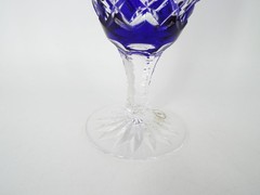 Vintage Ajka Arabella Handmade Bohemian Crystal Cut to Clear Iced Tea Goblets