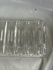 ECHT BLEIKRISTALL CRYSTAL Butter Relish Dish Plate Vintage Antique (box14)