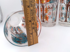 Vintage Highball Drinking Glasses with Four Seasons Designs by M. Petti MCM – 4