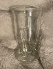 Vintage Clear Glass Pedestal juice glass or jelly jar 1970’s