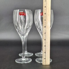 4 Enchante Cristal D’Arques Durand Crystal Stem Goblets Water Glasses 8 5/8″