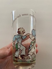 Vintage Holly Hobbie Drinking Glasses Set of 6 1970s American Greetings Art Deco