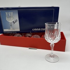 VTG Cristal d’arques Set of 6 Longchamp 17,5 cl= Genuine Lead Crystal Wine