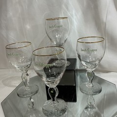 Durobor Irish Coffee w/Shamrocks 6″ Gold Rim – Set of 4