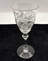 2 Tiffin Persian Pheasant 8″ Water or Wine Goblets 10 Oz