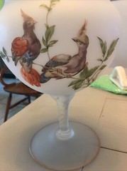 Decorative Frosted Glass Tall Jar