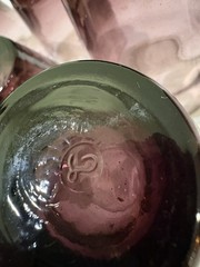 Vintage Libbey Amethyst Saturn Optic Glass Lot – Set of 10 – Freda Diamond MCM