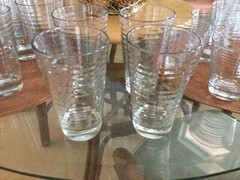 «Doro» by Pasabahce 2 Sets of Horizontal Rings Glassware 6″ & 4″