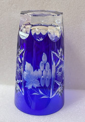 VTG Nachtmann TRAUBE Cut-to-Clear Blue Crystal Highball Glass,24% Lead, 11oz