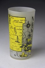 Vintage Hazel Atlas Frosted Souvenir Glass Tumbler New Mexico