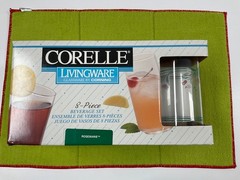 Corelle Coordinates Drinkware Rosemarie Drinking Glasses Beverage Set Of 8 16oz
