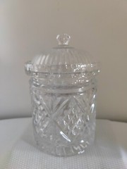Dublin Crystal Biscuit Box. Shannon Crystal by Godinger- New