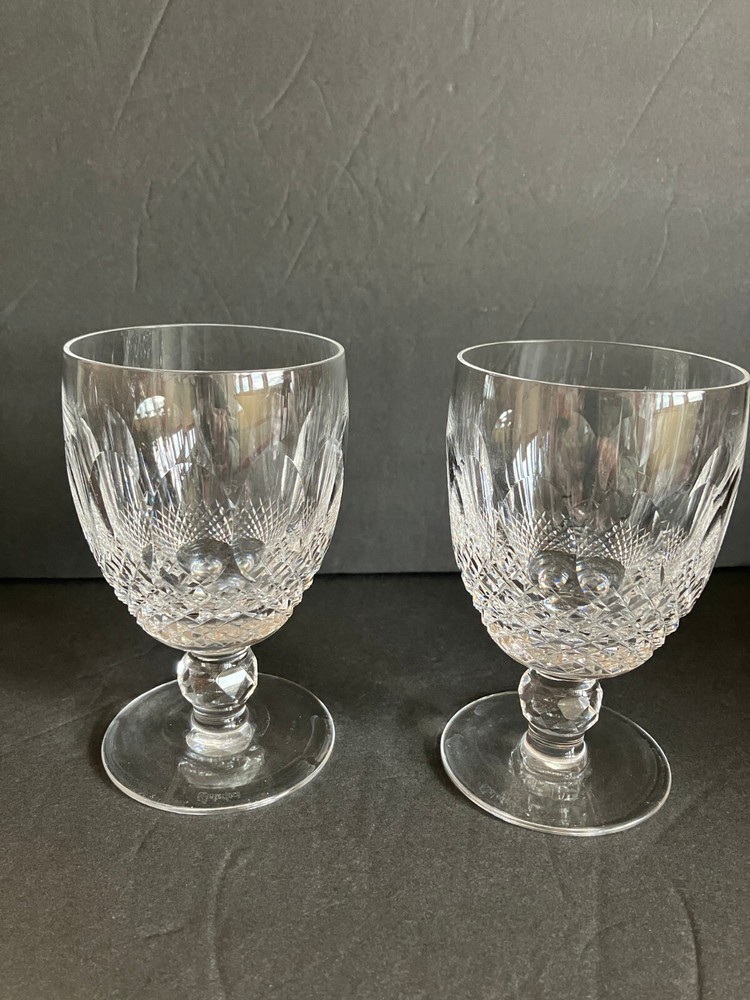 Waterford Crystal Set of 2 COLLEEN 5 1/4″ Water Goblets MSRP $75 ea Excellent!