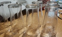 Vintage Pilsner Etched Tumbler’s 8; 4×2.25