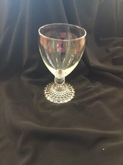 14, Anchor Hocking Bubble Foot W/scalloped Edge, Clear , 4″tx4w