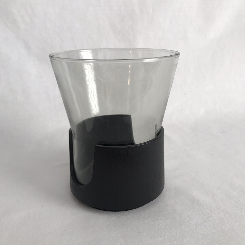 Corning Smoke Glas-Snap Glass Plastic Hot Cold Cups 8 oz Tumbler Set of 7 MCM