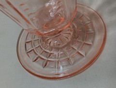 Vintage Anchor Hocking Princess Pink Depression Footed Tumbler/Vase 6” Tall