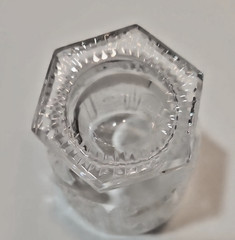 Vtg Bohemian Traunkristall Belvedere Cut Crystal Glasses Set of 4 3.75″ Tall