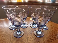 Wine Blue Sirrus Goblets 7″ Libbey – Set of 6 Glasses