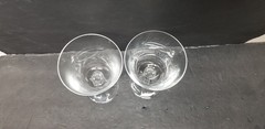 2 ROYAL BAVARIAN CRYSTAL WINE GLASSES STEMWARE 7 1/8″