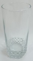 Water Juice Glass Tumbler 11 oz. Embosses Diamonds Clear Unbranded