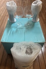 6 NEW Tiffany & Co Vintage Wine Glasses in Blue Gift Box (New and Never Used)