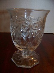 SET OF FOUR Perfect Vintage McKee «ROCK CRYSTAL» Egg Cups/Tumblers!!