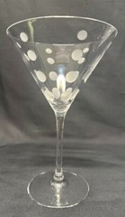 Mikasa Cheers Crystal Martini Glasses Etched~ Set of 4 ~ Excellent! Holiday