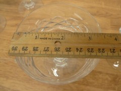 Set Of 4 Crystal Stem Sherbet Dessert Glasses 4 1/2 inches tall