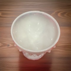Vintage Fenton Milk Glass Hobnail Champagne Sherbet Cocktail Coupe, White