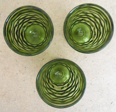 Avocado Green 3.75″ Tall Vintage Whitehall Tumblers by Colony Glass Set of 3