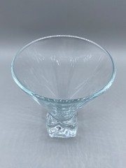 VTG Set 6 Melting Ice Cube Base Martini Glasses Barware Di Saronno Italy 4.75″H