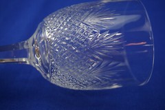 Diamond & Fan Cut Glass (8) Cordial Glasses, 4 1/2″ (B51)