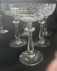 Libbey Rock Sharpe Crystal Frontenac Champagne /Sorbet Glasses