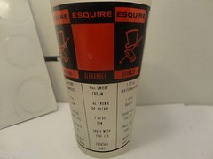 Mix Drink Guide Glass Frosted Tumbler 1-12 Oz Scale w/1 Oz Inc Federal(Used/EUC)