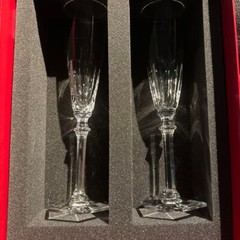 BACCARAT HARCOURT EVE SET OF 2 CHAMPAGNE FLUTES