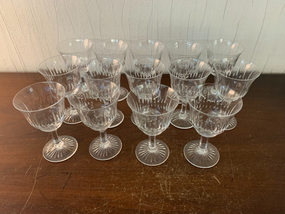 18 Cut Crystal Wine Glasses Daum (Price Per Unit)